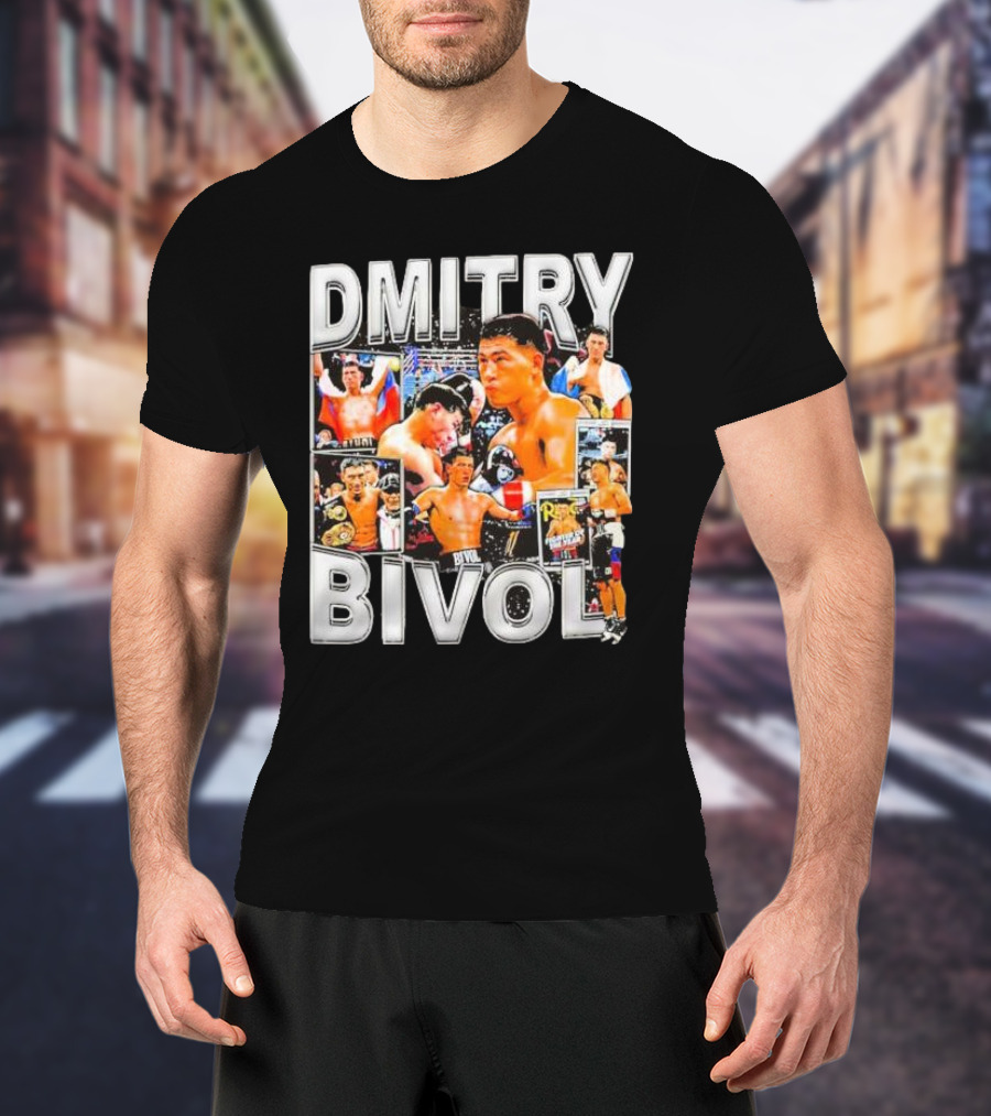 Dmitry Bivol Boxing Champion Vintage Collage T-Shirt