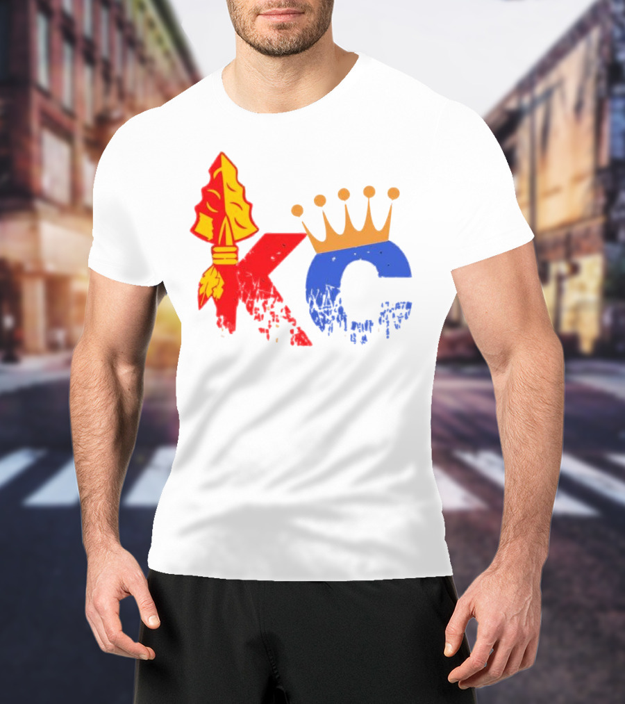 Kansas City Chiefs Arrowhead And Royals Crown KC Combo T-Shirt