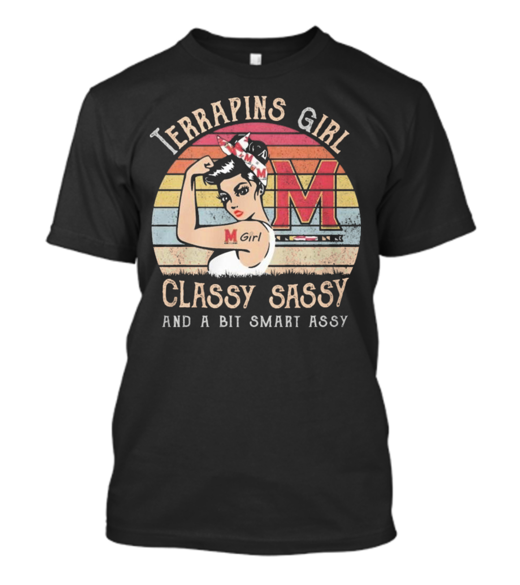Terrapins Girl Classy Sassy And A Bit Smart Assy Vintage M Girl T-Shirt