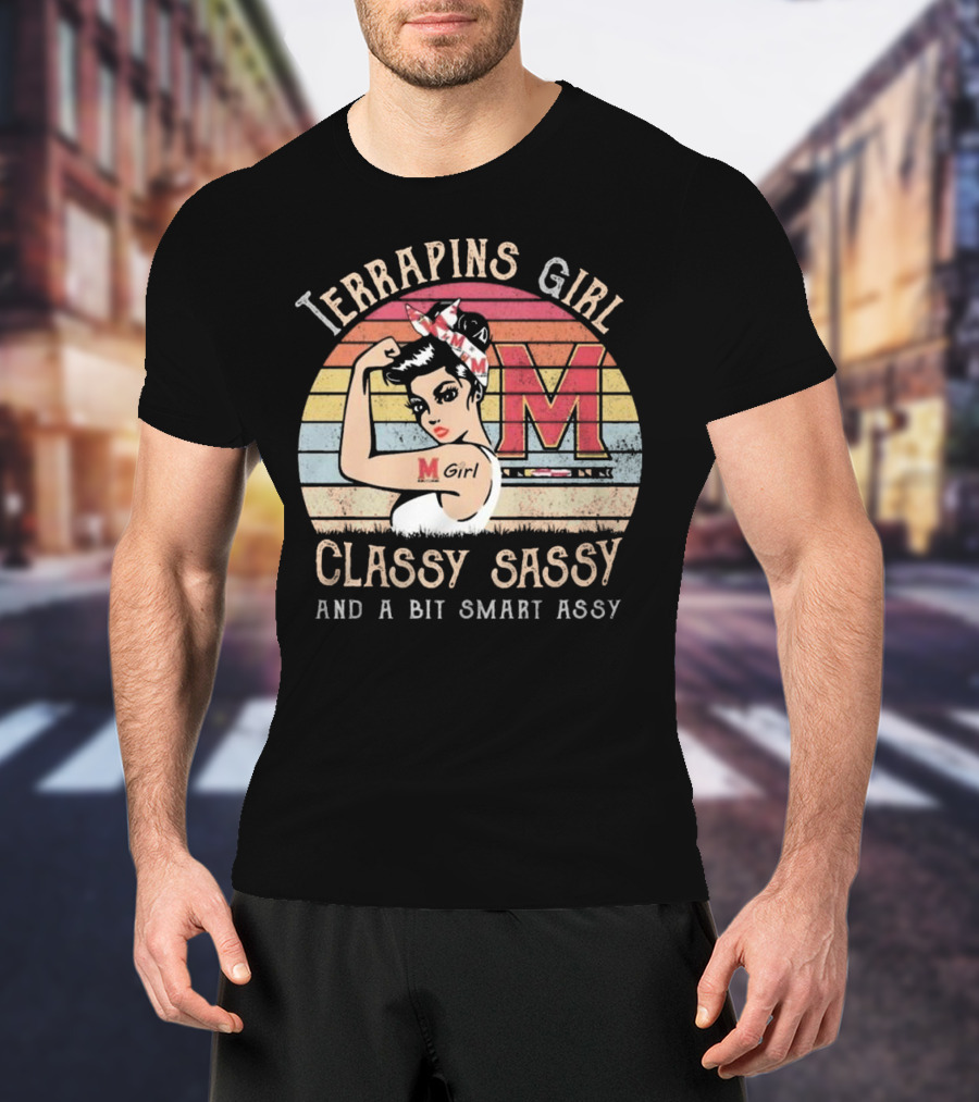 Terrapins Girl Classy Sassy And A Bit Smart Assy Vintage M Girl T-Shirt