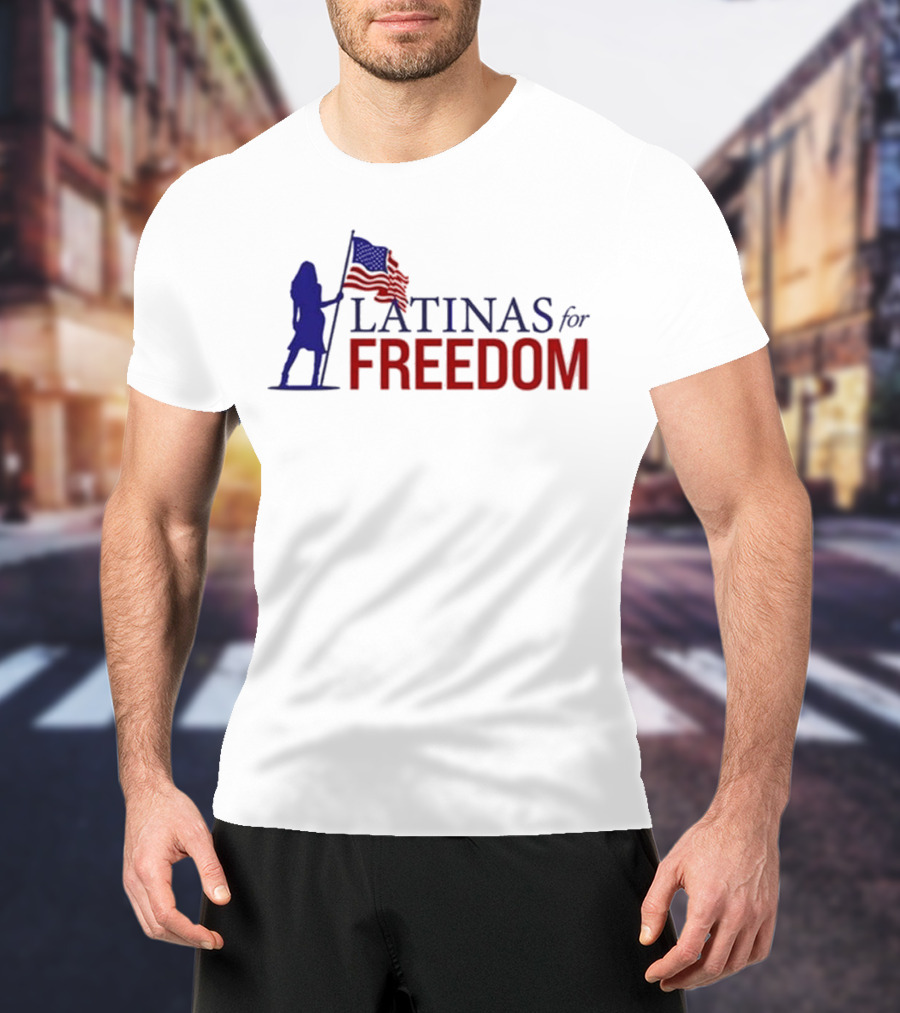 Latinas For Freedom American Flag T-Shirt