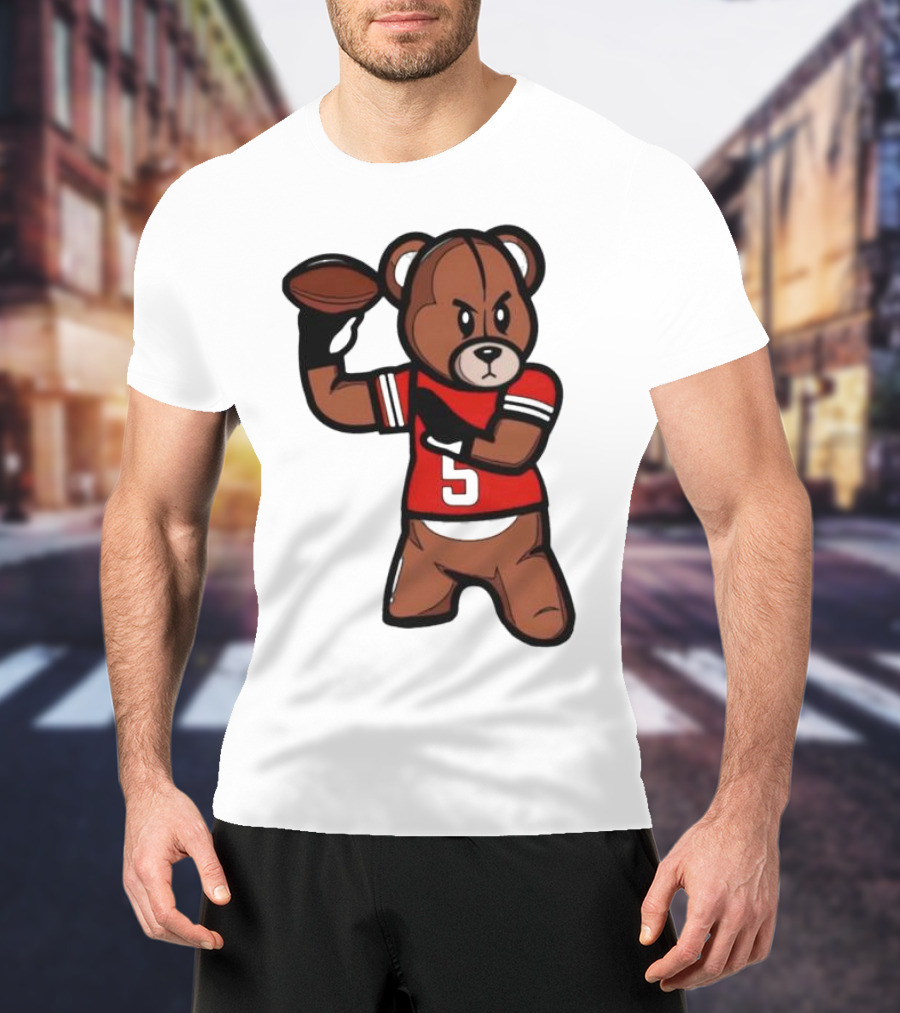 Louisville Teddy Bear Football Player Cartoon T-Shirt