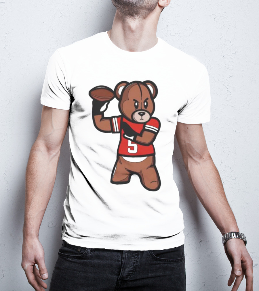 Louisville Teddy Bear Football Player Cartoon T-Shirt