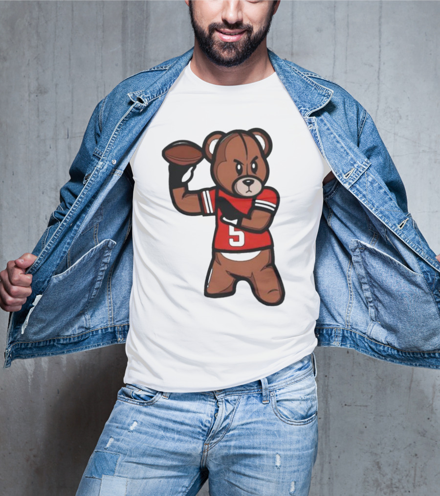 Louisville Teddy Bear Football Player Cartoon T-Shirt