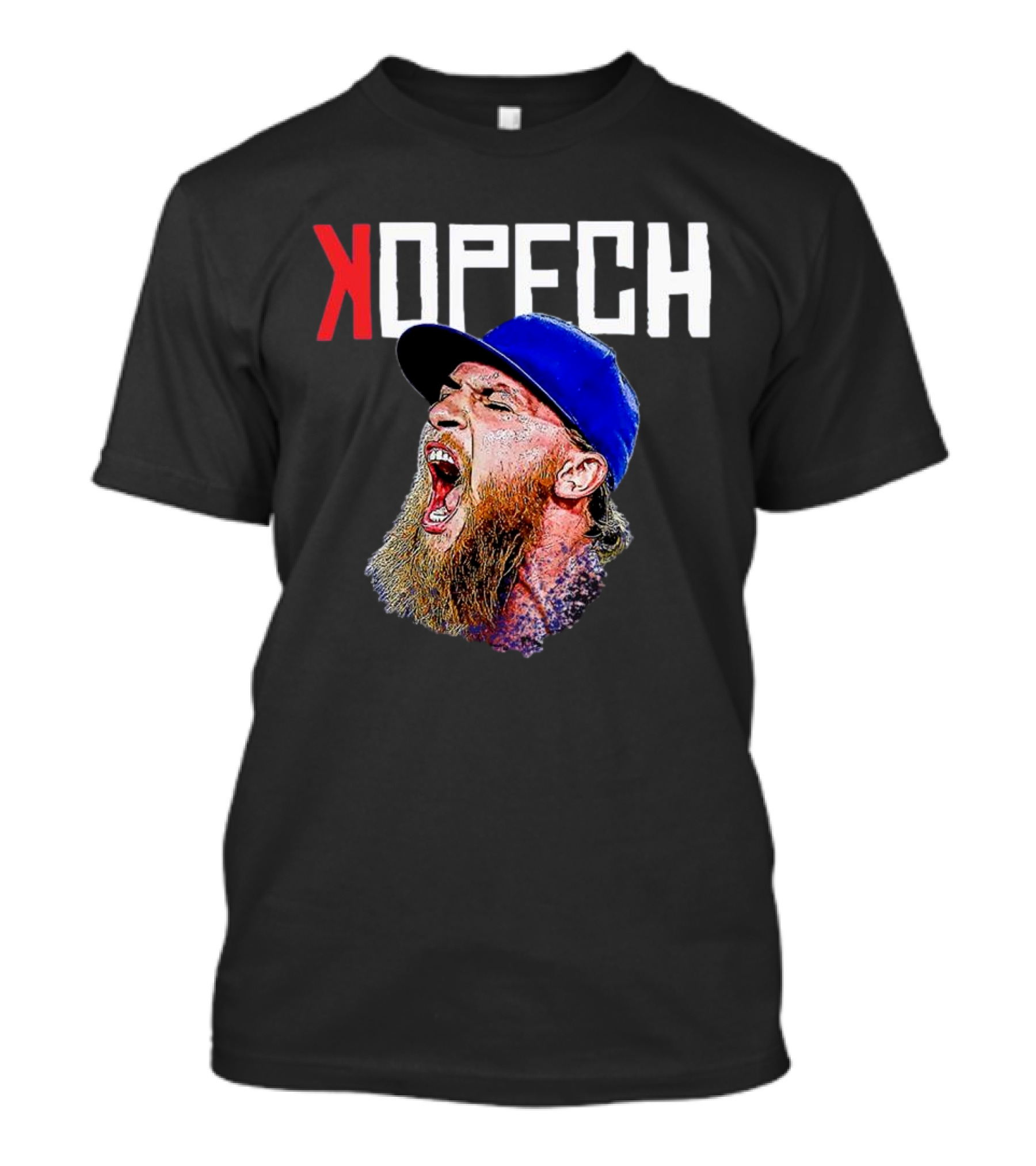 Michael Kopech Scream Yelling Illustration Blue Cap T-Shirt