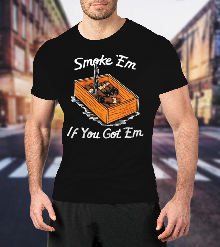 Tennessee Volunteers Smoke Em If You Got Em Cigar Box T-Shirt