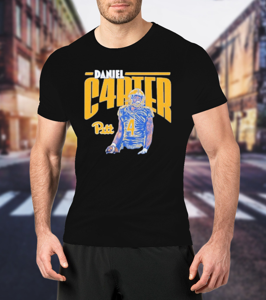 Daniel Carter Pitt Panthers Football Player Cartoon T-Shirt