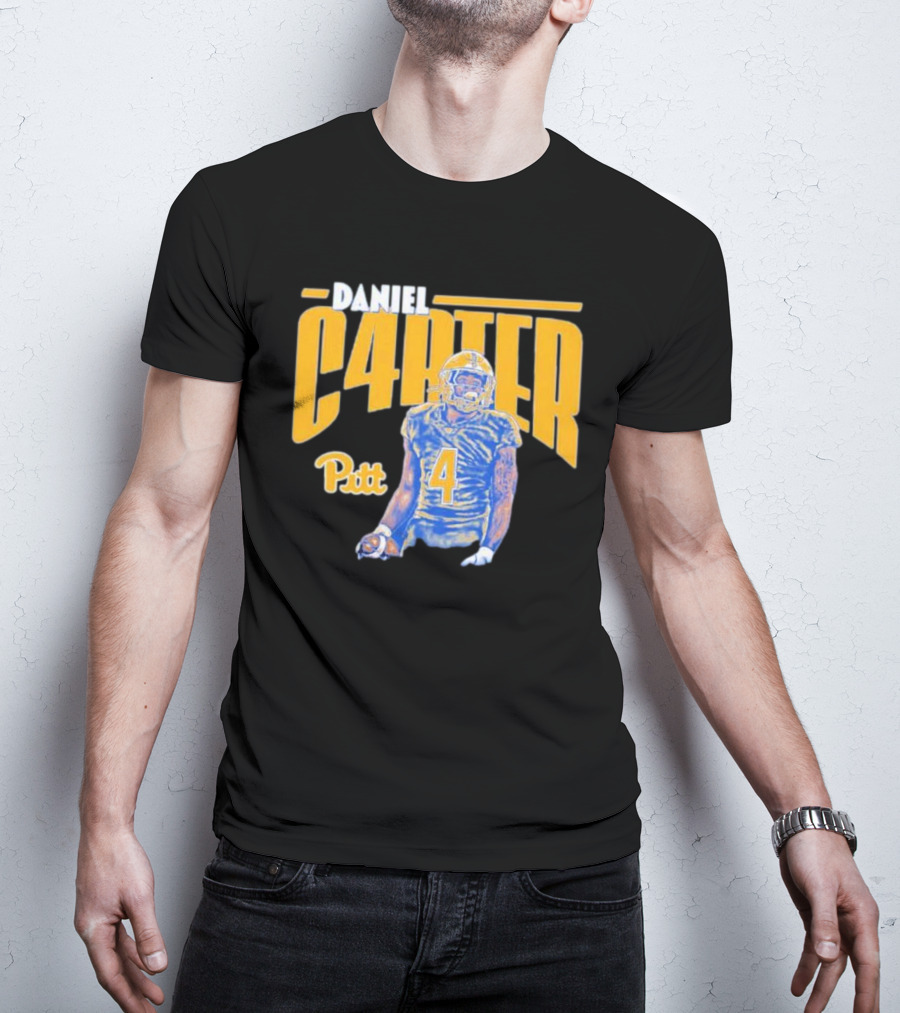 Daniel Carter Pitt Panthers Football Player Cartoon T-Shirt