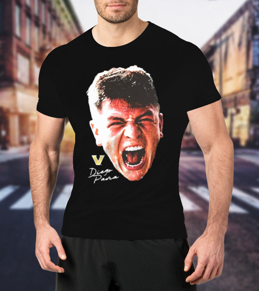 Diego Pavia Vanderbilt Commodores Signature Swag Head T-Shirt