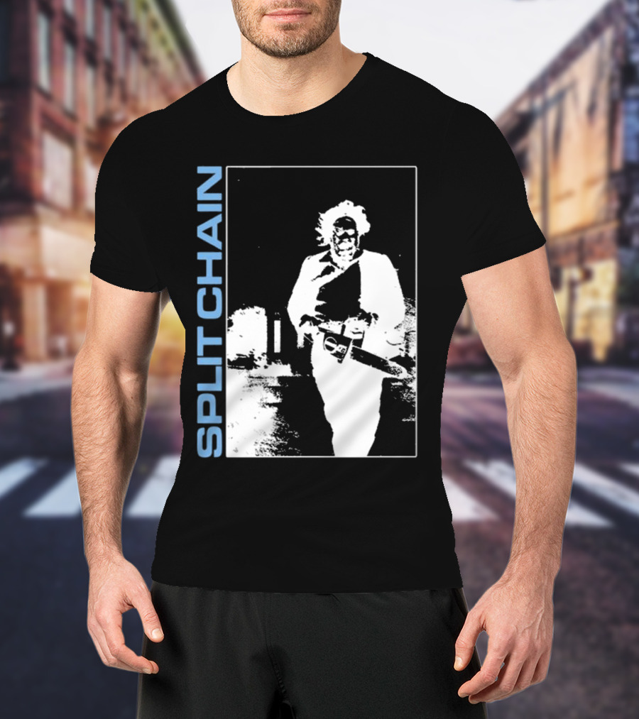 SPLIT CHAIN Chainsaw Runner Monochrome T-Shirt