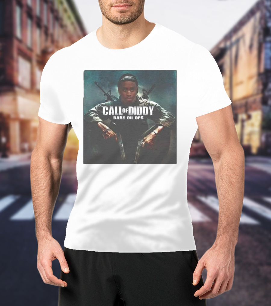 Call Of Diddy Baby Oil Ops Parody Game Soldier Image T-Shirt