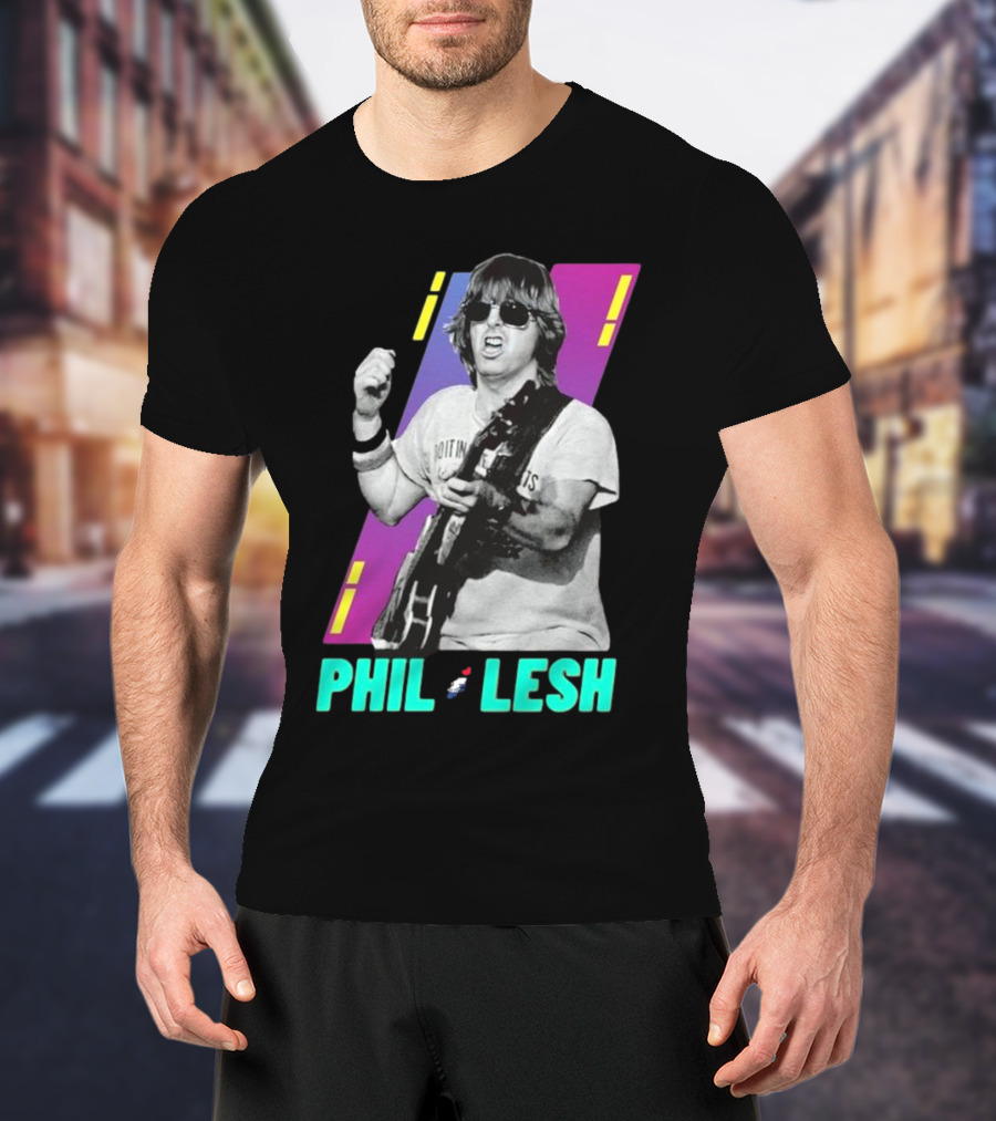 Phil Lesh Colorful Retro Style Grateful Dead Bassist Image T-Shirt