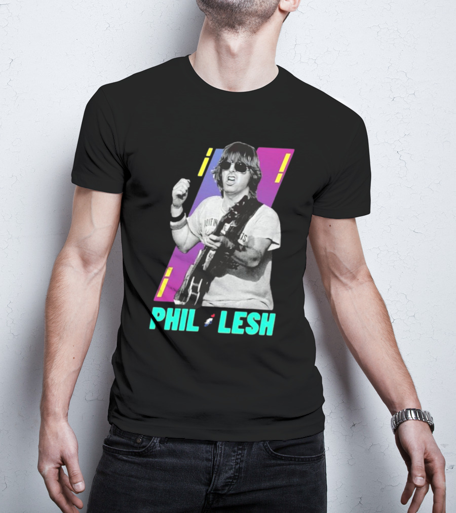 Phil Lesh Colorful Retro Style Grateful Dead Bassist Image T-Shirt