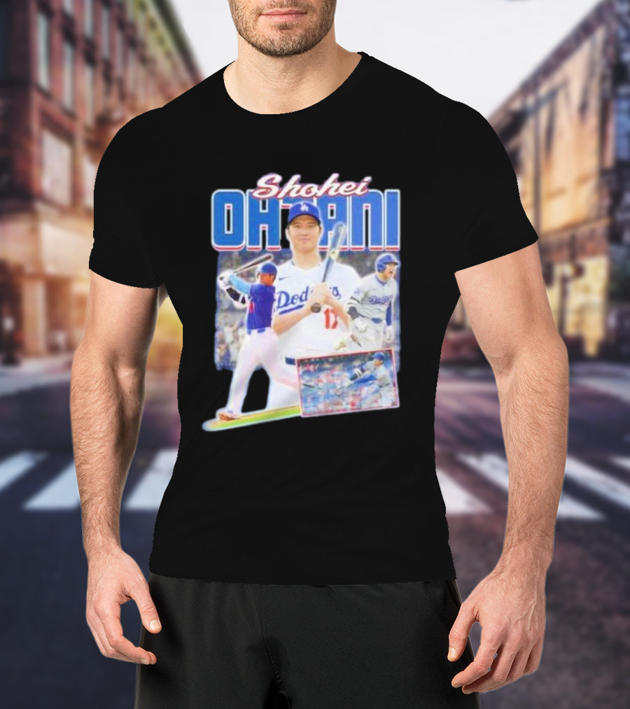 Shohei Ohtani Dodgers Baseball Collage T-Shirt