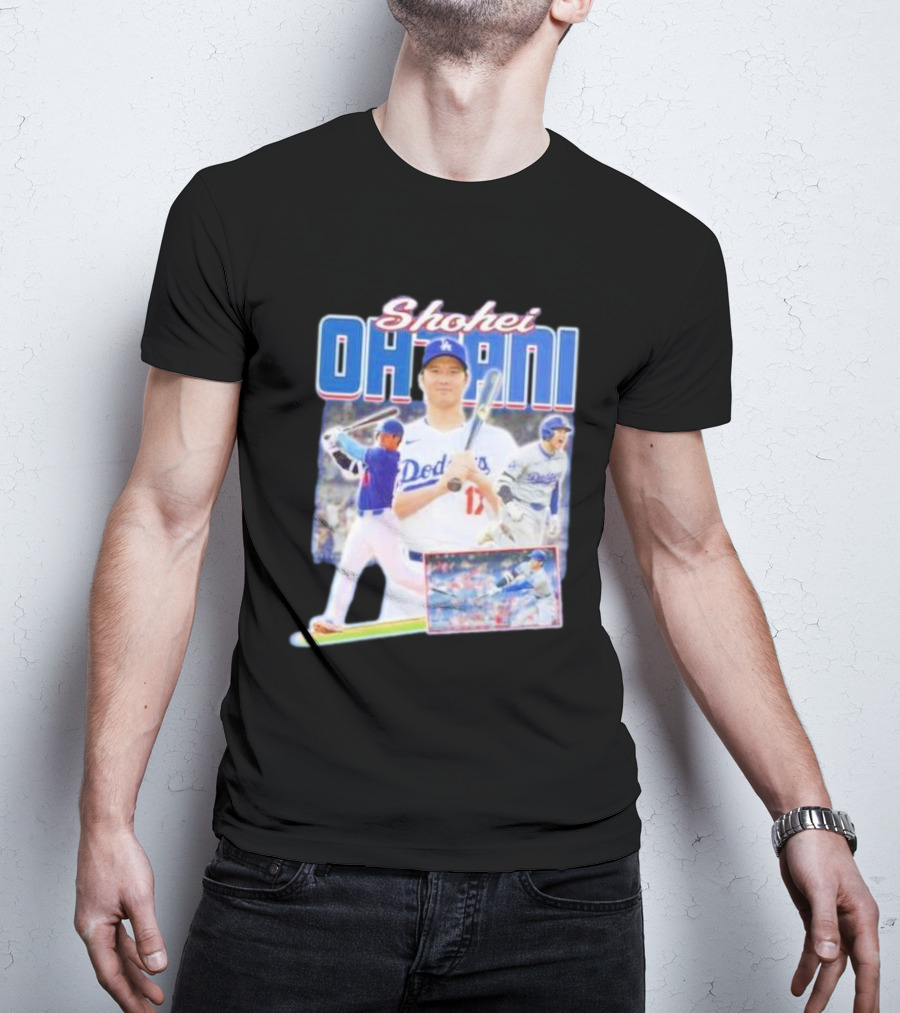 Shohei Ohtani Dodgers Baseball Collage T-Shirt
