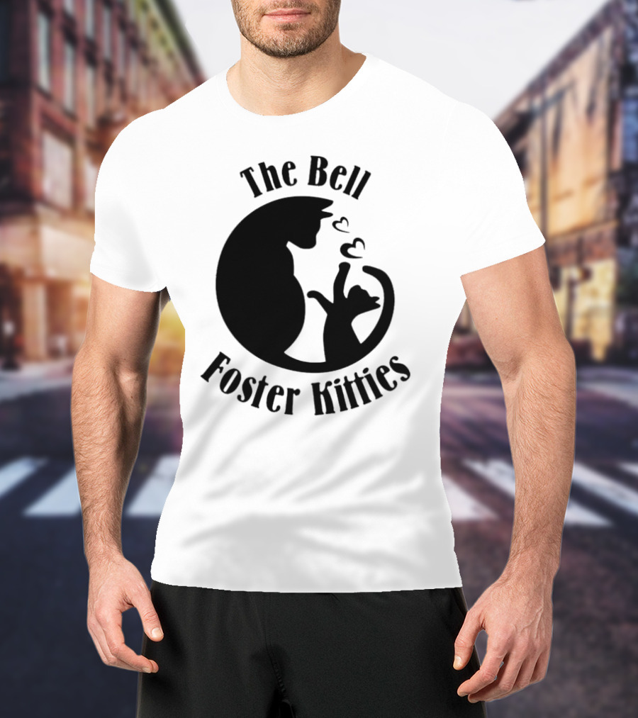The Bell Foster Kitties Cat Silhouette With Hearts T-Shirt