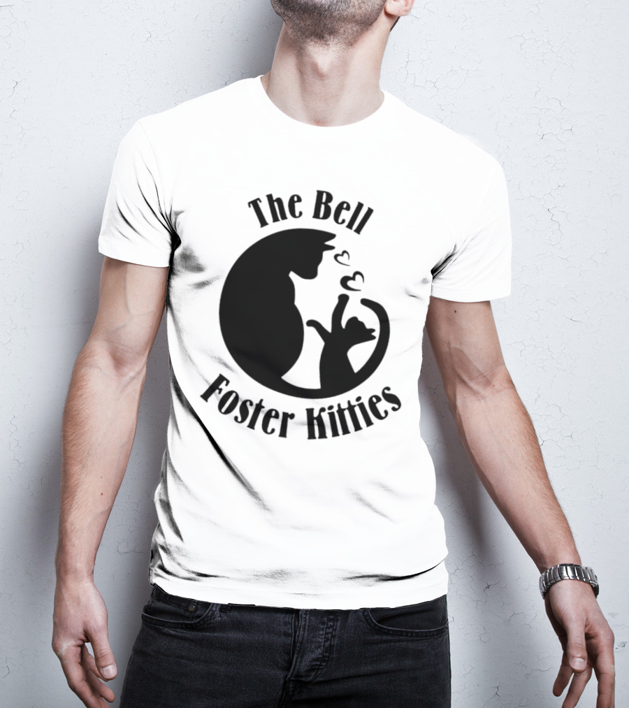 The Bell Foster Kitties Cat Silhouette With Hearts T-Shirt