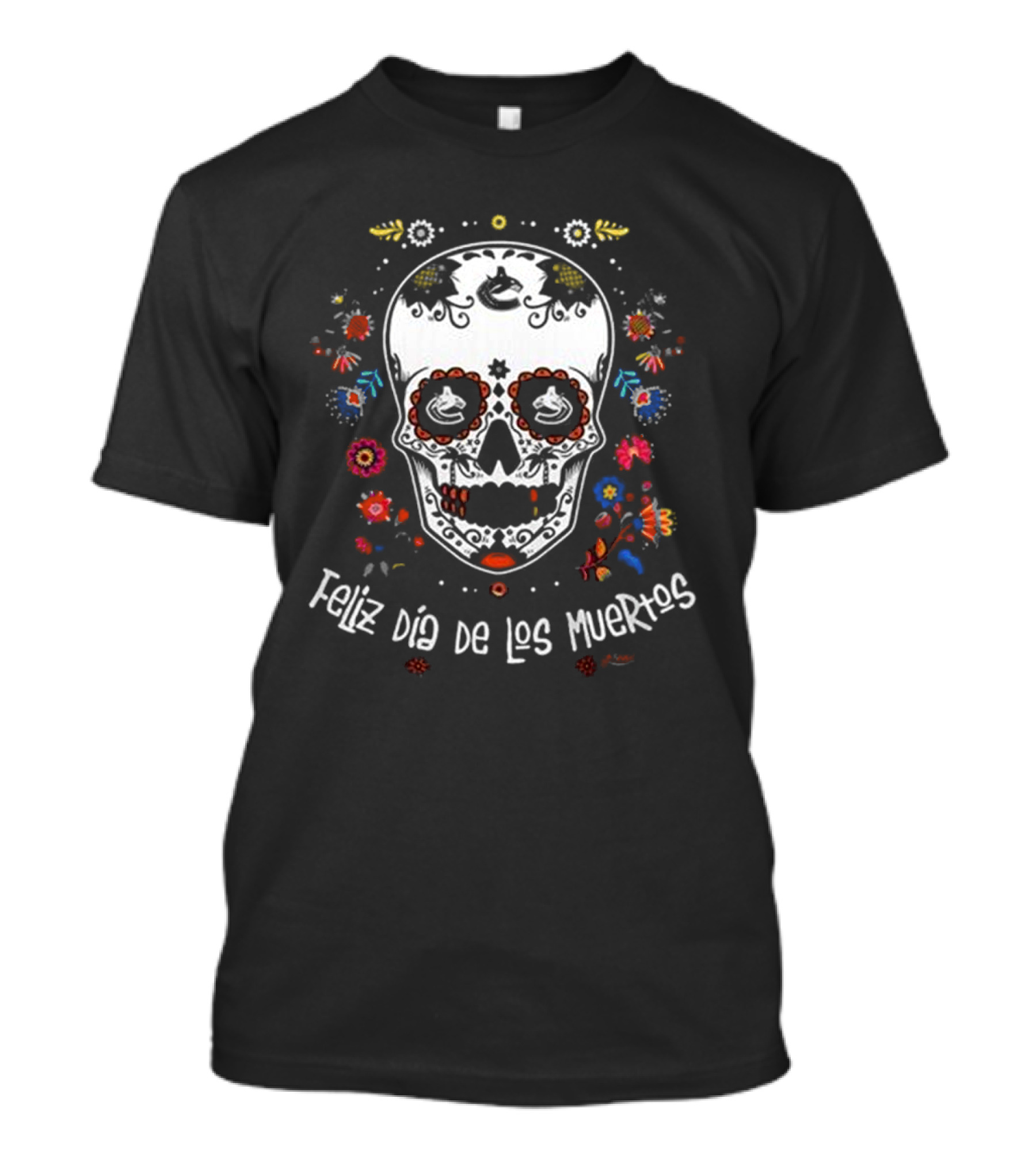Vancouver Canucks Feliz Dia De Los Muertos T-Shirt