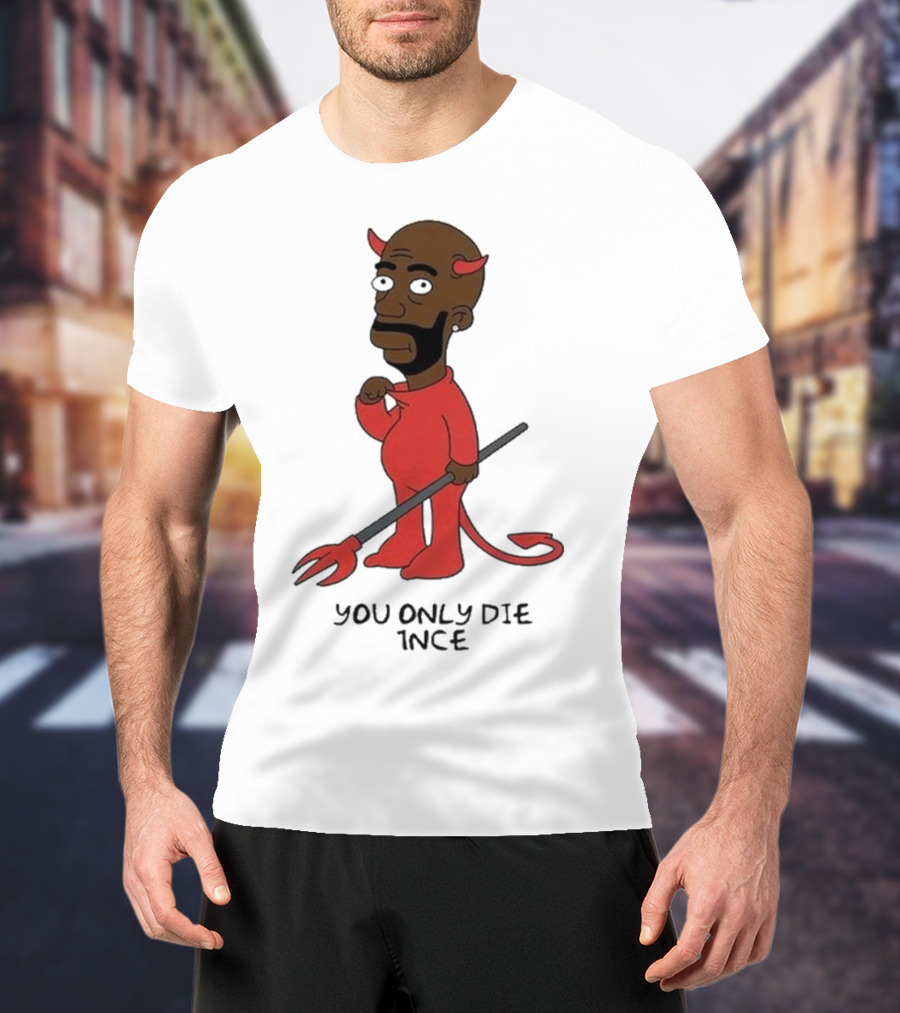 Freddie Gibbs Gibbsons You Only Die 1Nce Devil Cartoon Character T-Shirt