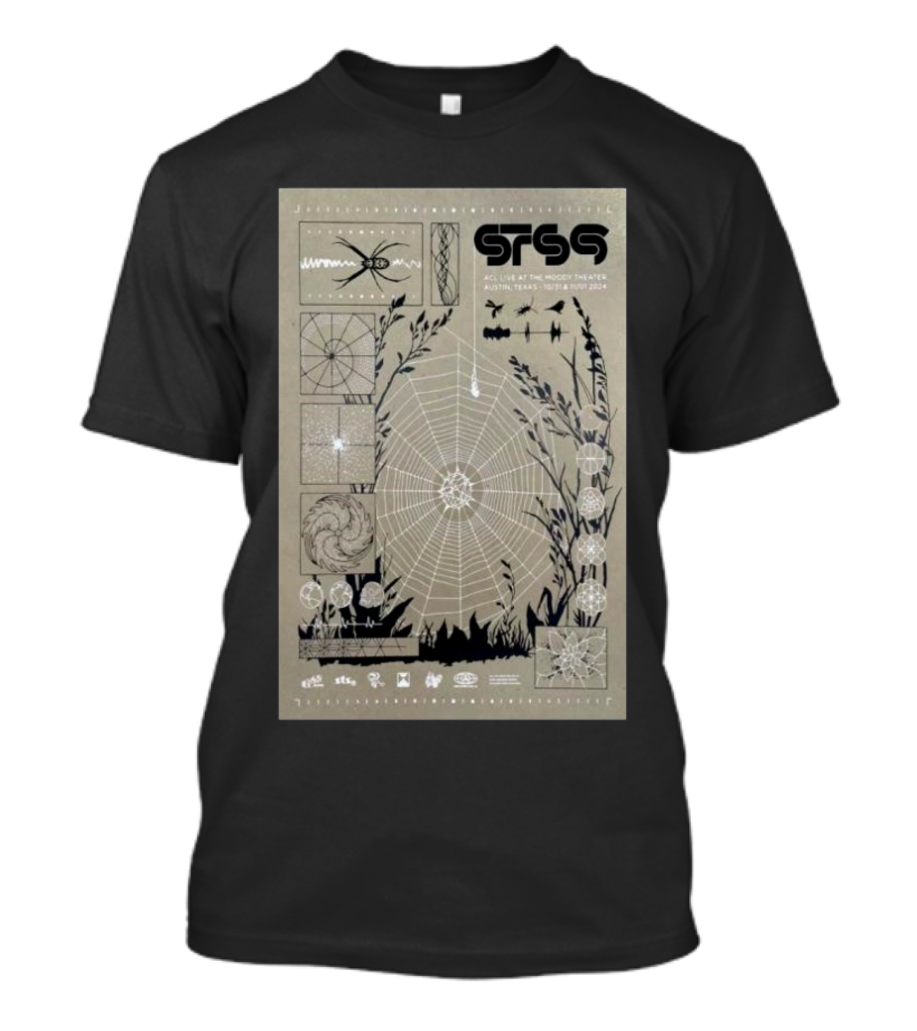 STS9 ACL Live At Moody Theater Austin Texas Spider Web Imagery October 31 November 1 T-Shirt