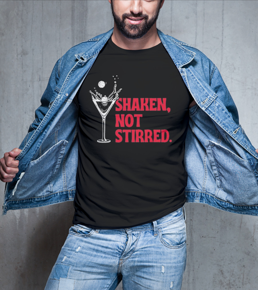 Rutgers Scarlet Knights Shaken Not Stirred Martini Basketball T-Shirt