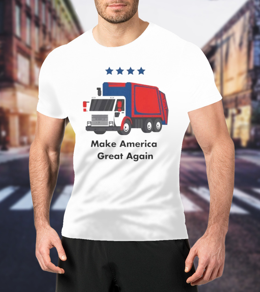 Make America Great Again Garbage Truck With Stars T-Shirt