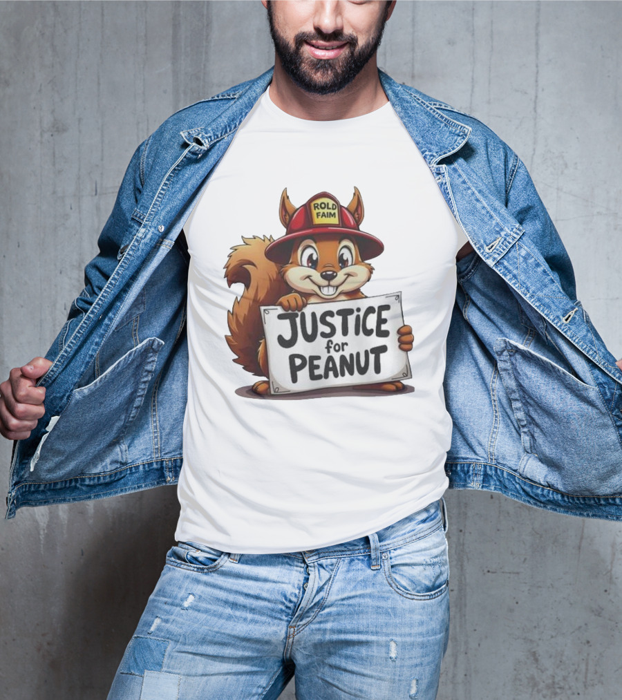 Justice For Peanut Rold FaIm Squirrel Lover T-Shirt