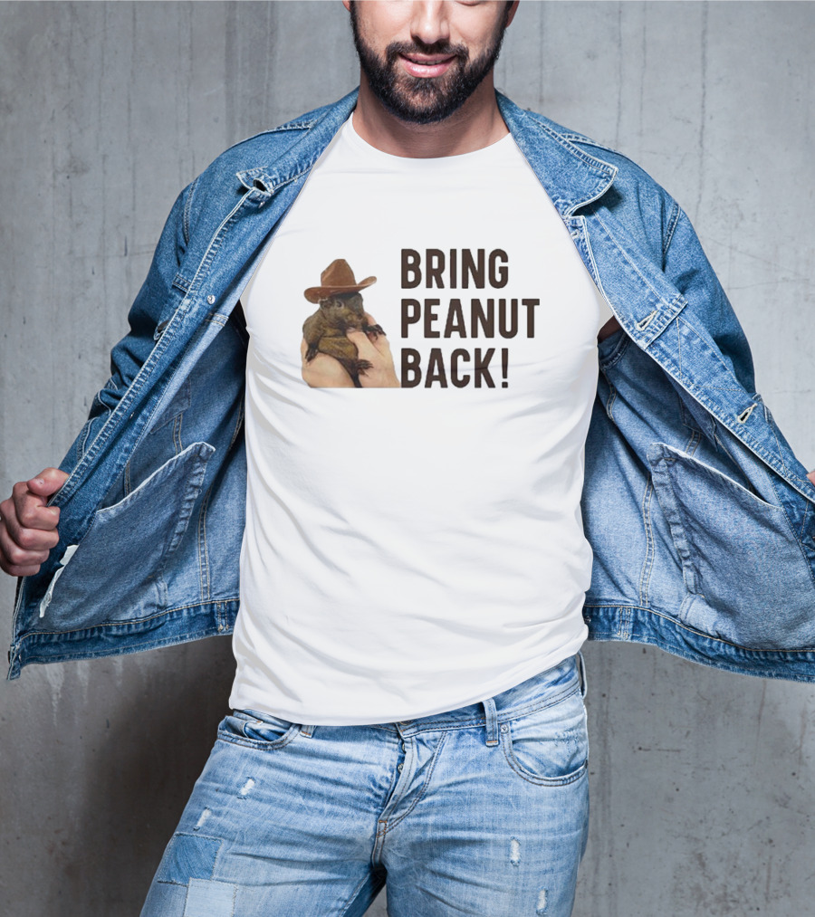Bring Peanut The Squirrel Back Cowboy Hat Image T-Shirt