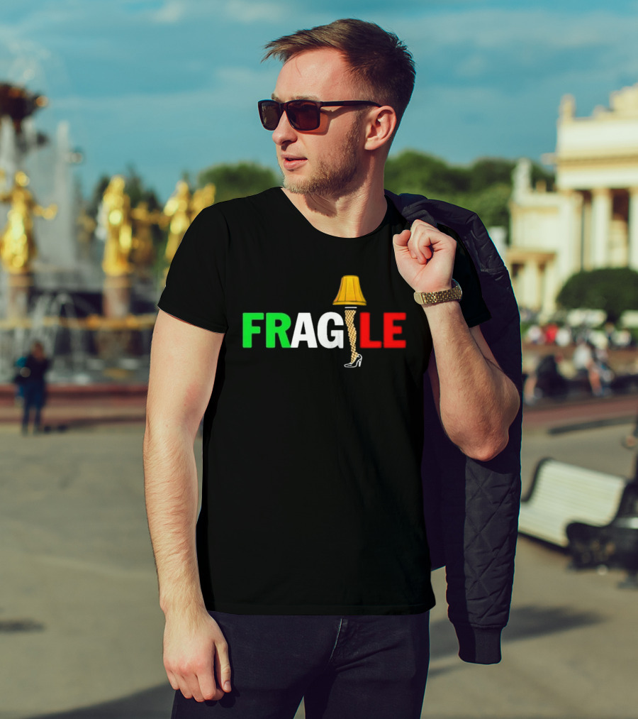 Fragile Italian Christmas Leg Lamp T-Shirt