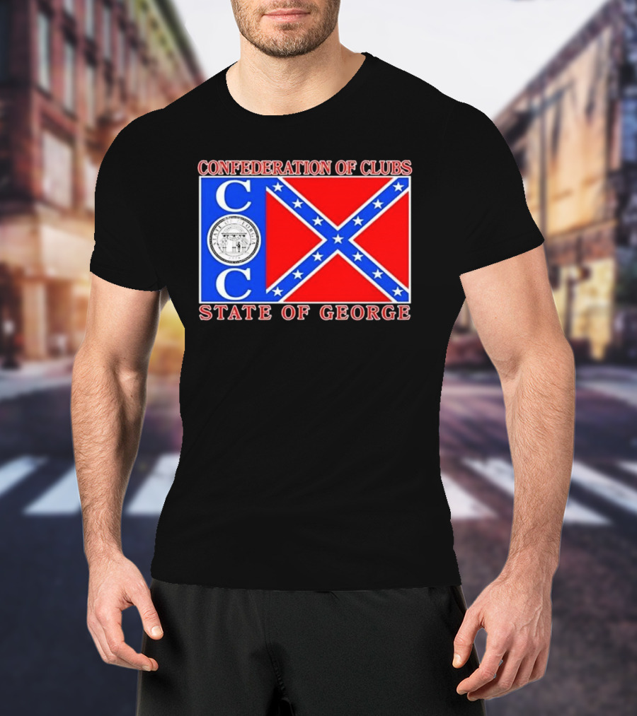 Confederation Of Clubs State Of George Flag With Seal T-Shirt