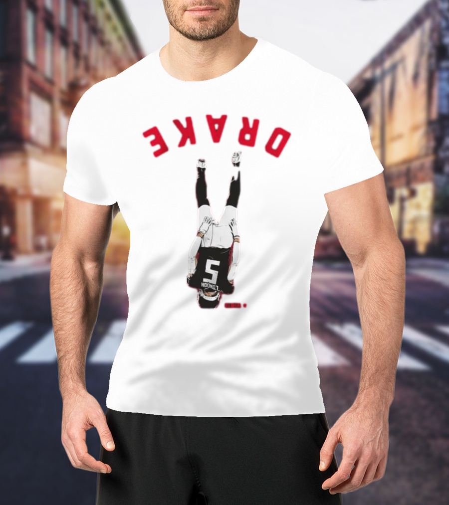 Drake London Upside Down Jersey Number Five T-Shirt