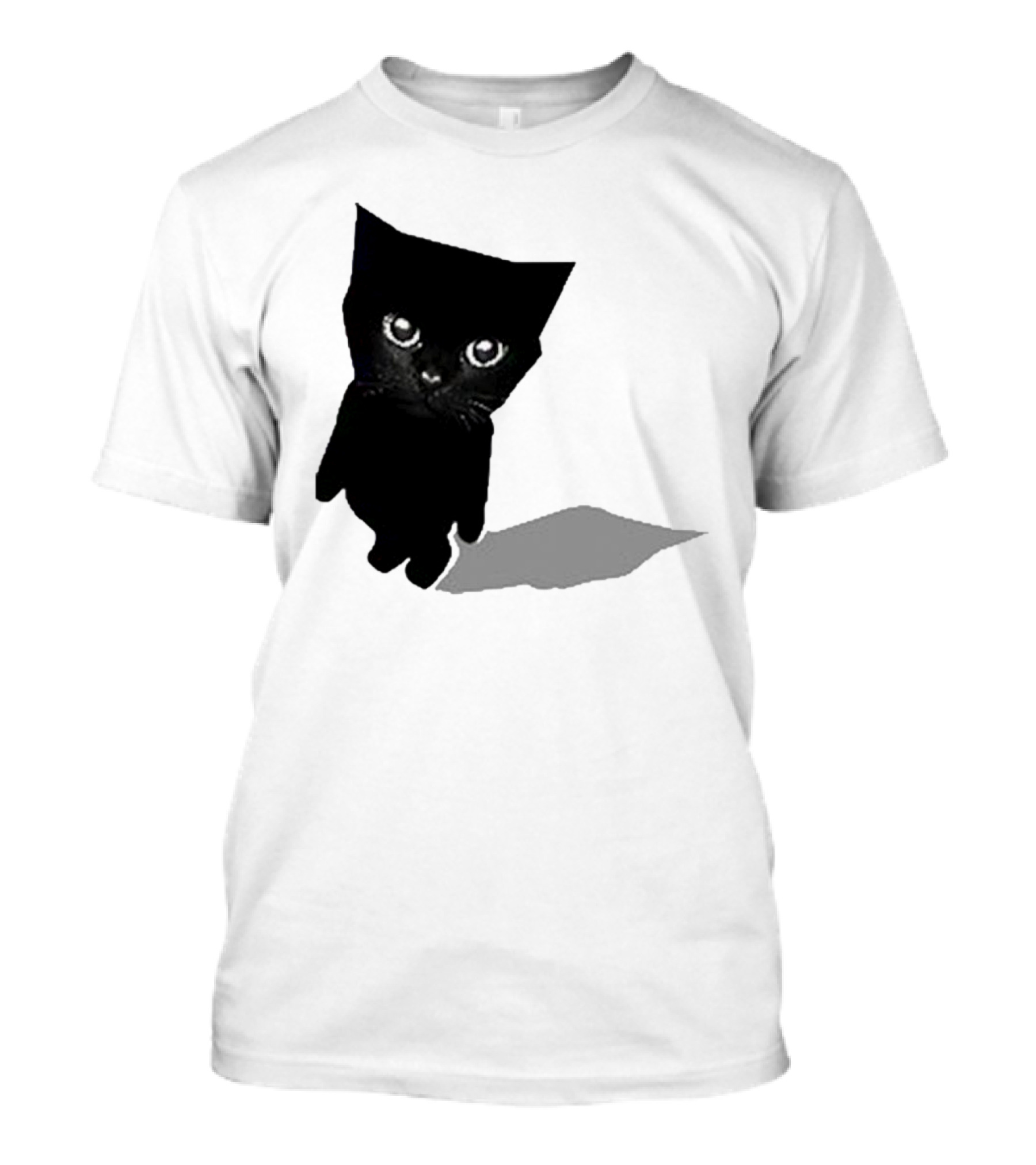 Cat Sluj Art Bro Shadow Black Kitty Image T-Shirt
