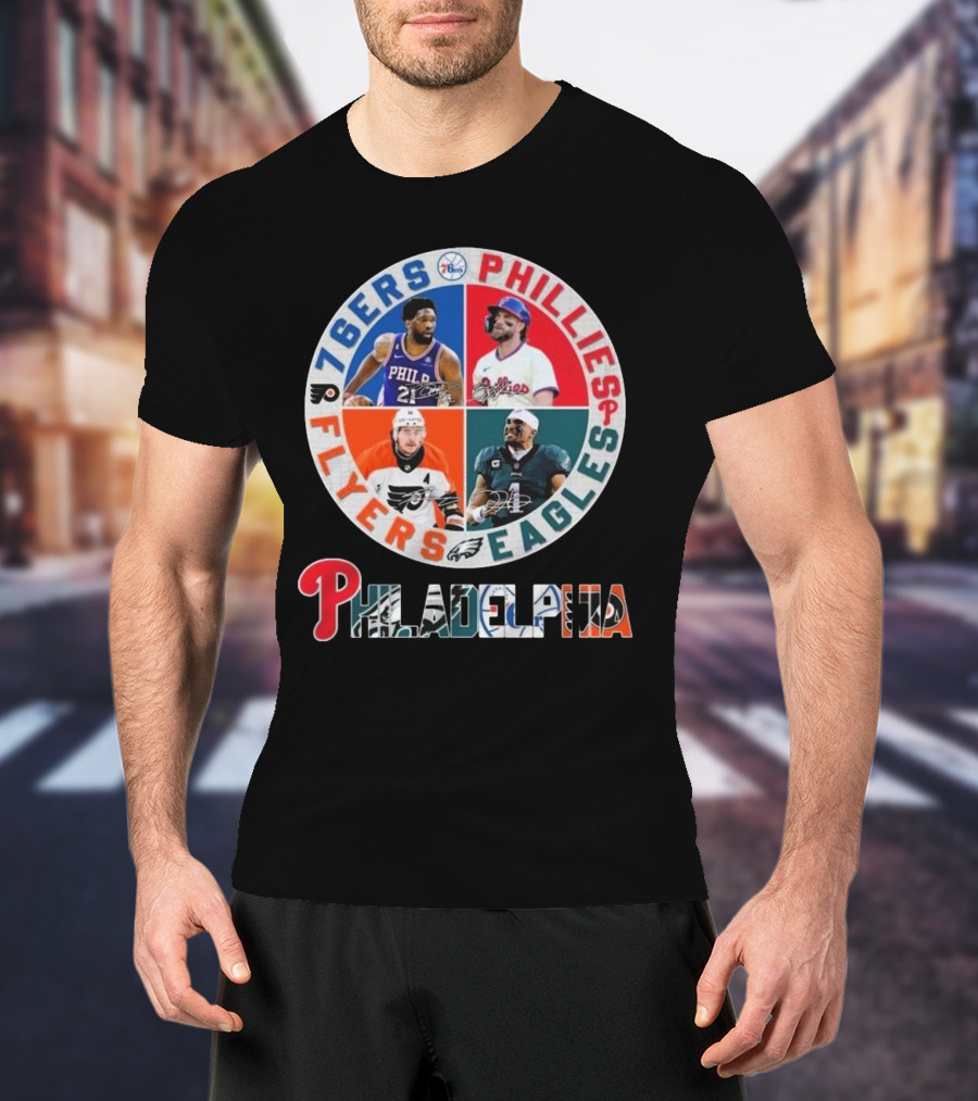Philadelphia 76ers Phillies Eagles Flyers T-Shirt
