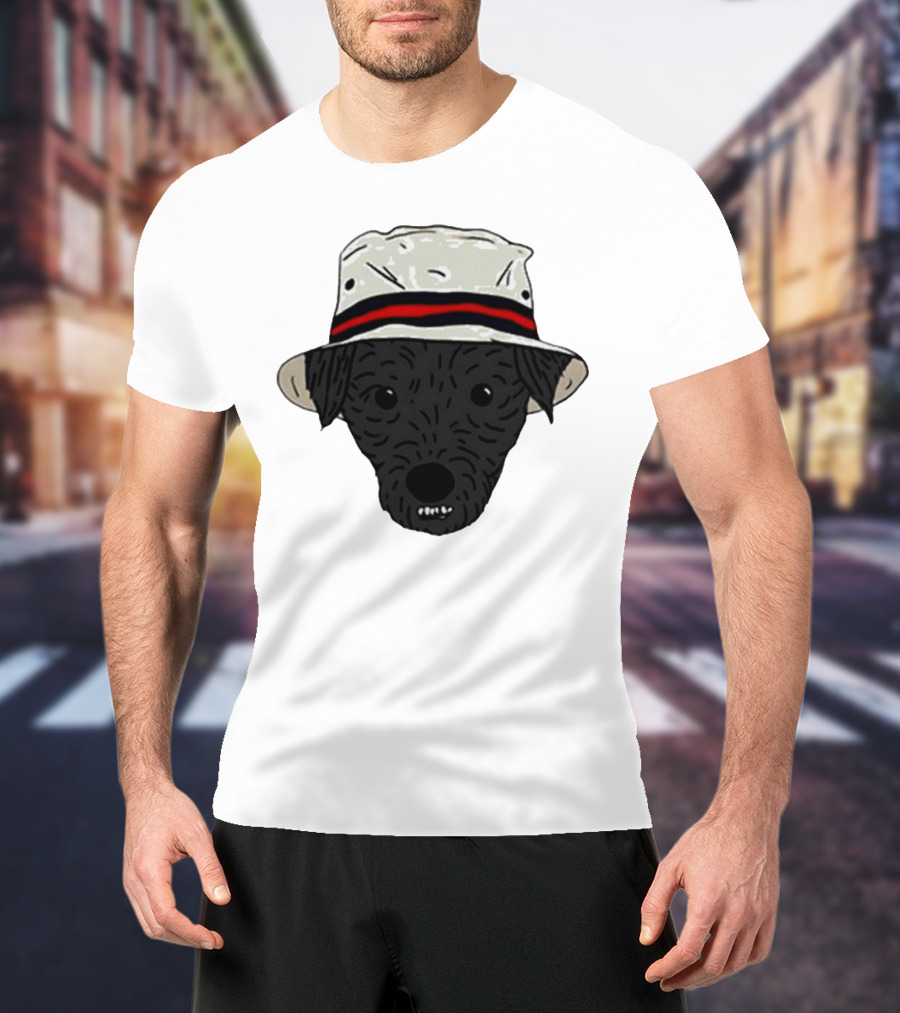 Mortimer And Whitehouse Gone Fishing Dog In Bucket Hat T-Shirt