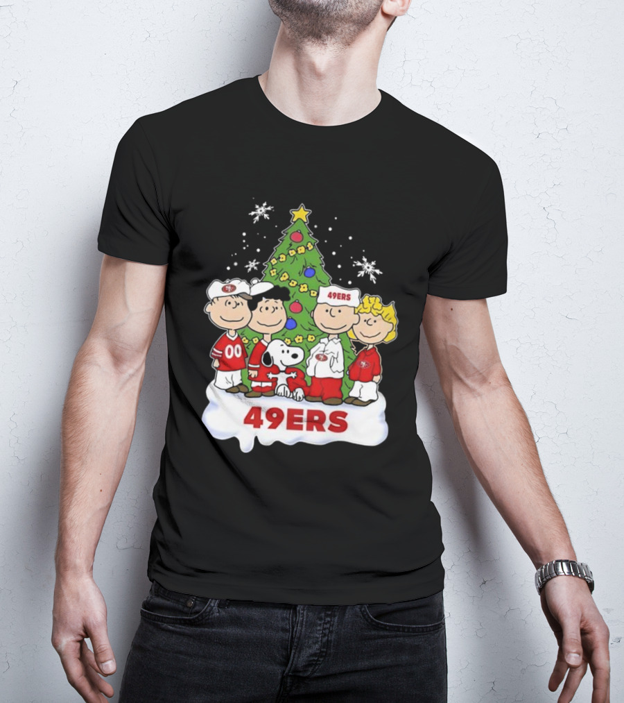 San Francisco 49Ers Snoopy And Friends Christmas T-Shirt