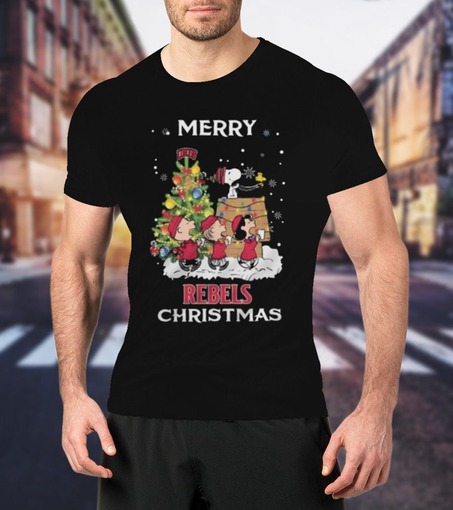 Merry Christmas UNLV Rebels X Snoopy And Friends T-Shirt