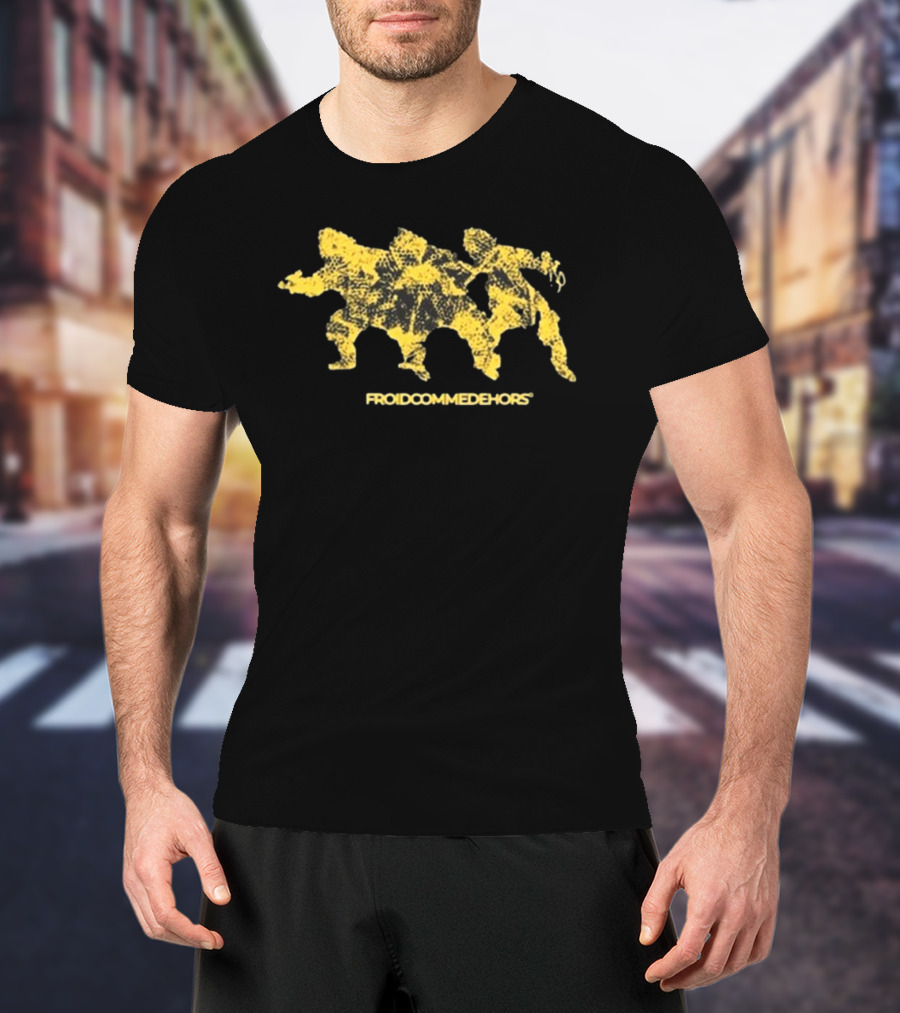 Malo Froidcommedehors Black Yellow T-Shirt