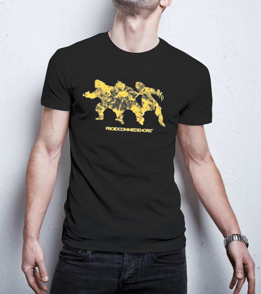 Malo Froidcommedehors Black Yellow T-Shirt