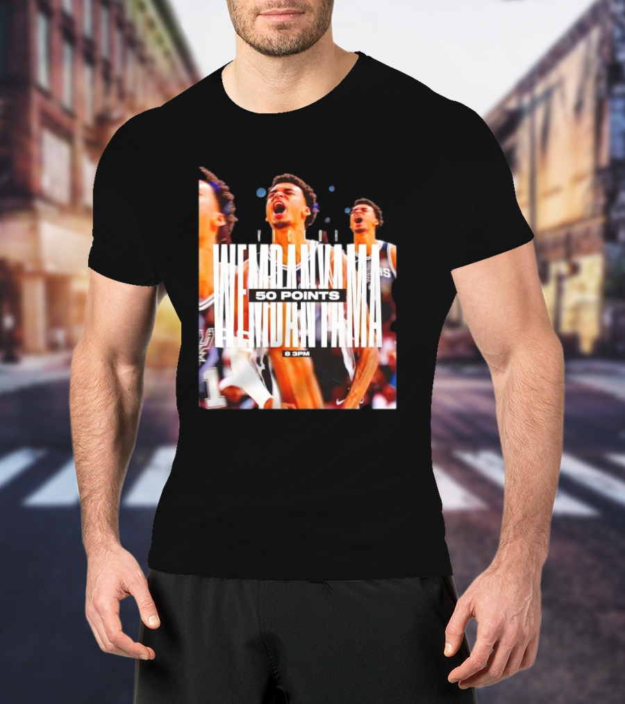 Victor Wembanyama Spurs 50 Points 8 PM T-Shirt