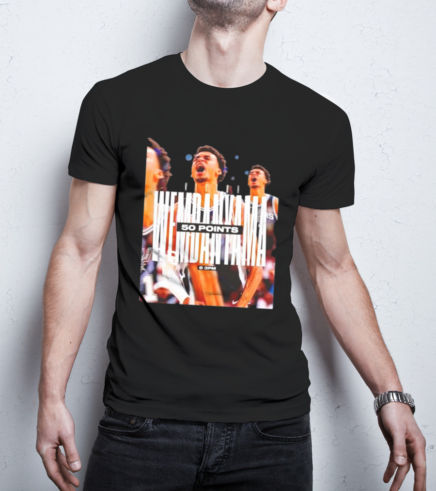 Victor Wembanyama Spurs 50 Points 8 PM T-Shirt