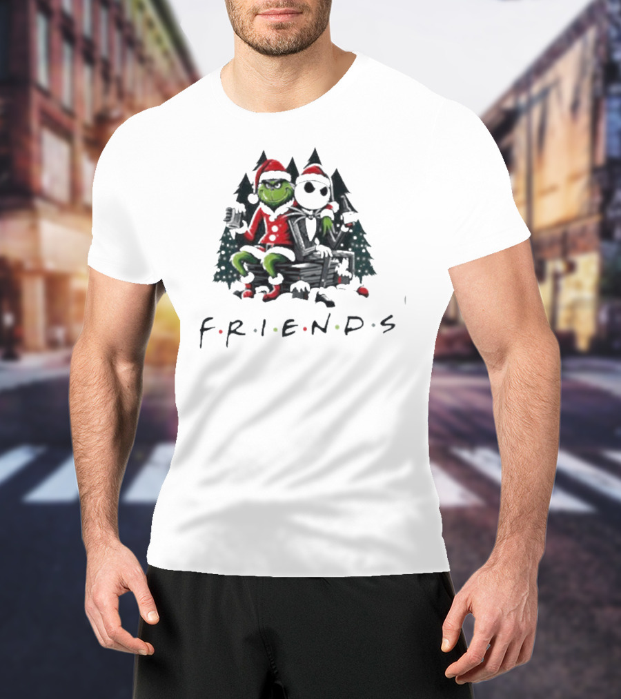 Grinch And Jack Skellington Christmas Friends T-Shirt