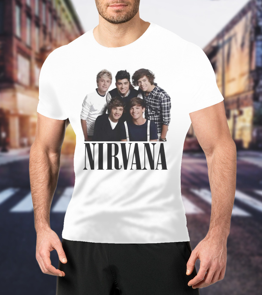 Nirvana One Direction Mashup Fan Shirt Image T-Shirt