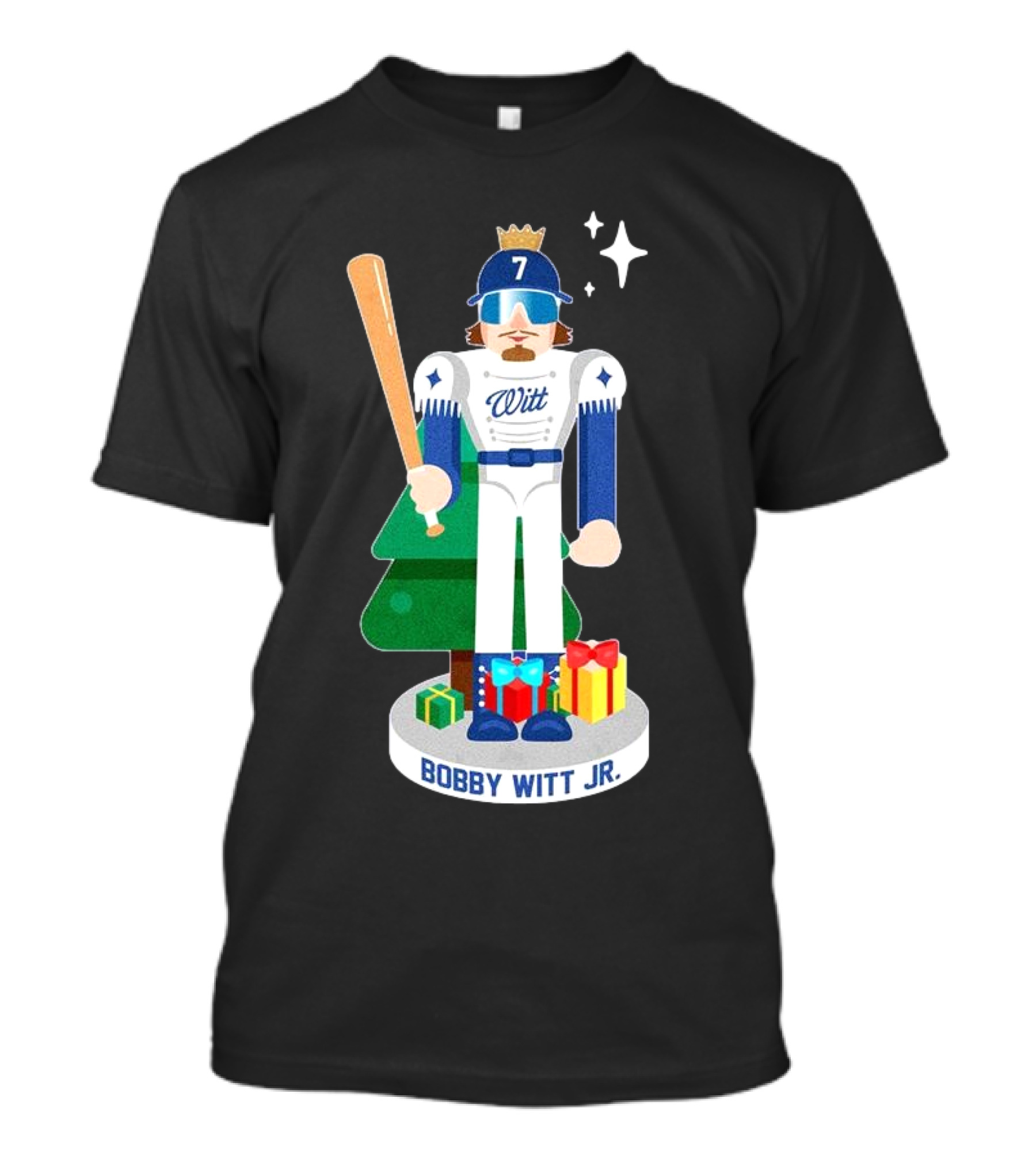 Bobby Witt Jr. MLBPA Nutcracker Baseball Bat Christmas Gifts T-Shirt