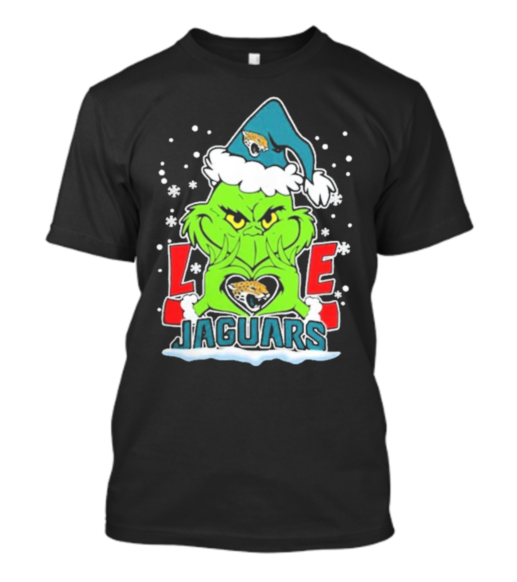 The Grinch Love Jacksonville Jaguars Football Christmas T-Shirt
