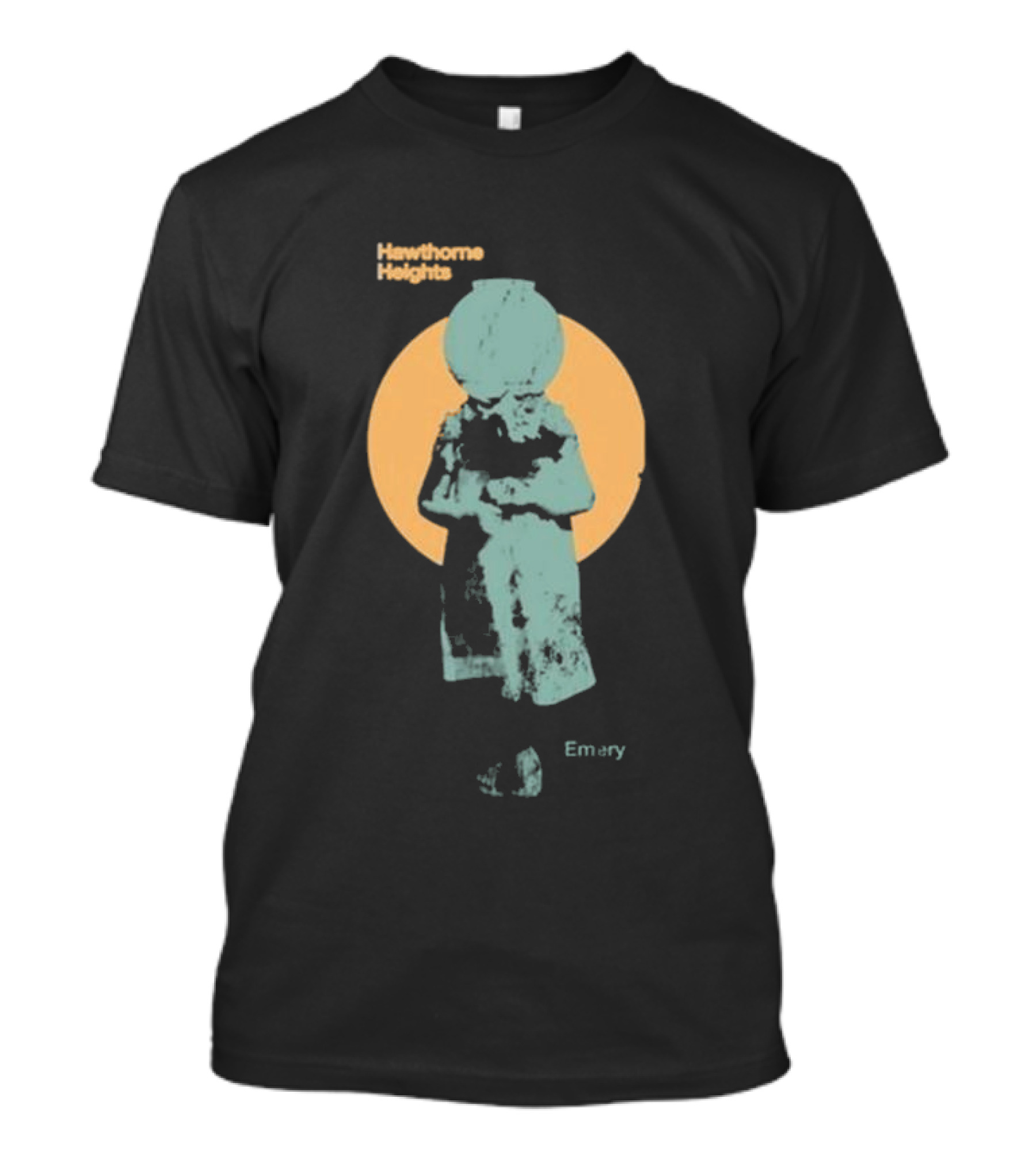 Hawthorne Heights Emery Abstract Figure With Retro Circle T-Shirt