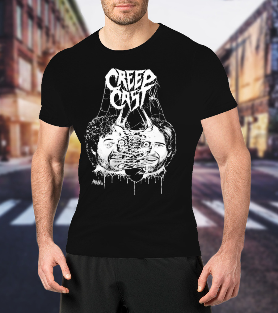 Creep Cast Webbed Faces Papa Meat T-Shirt