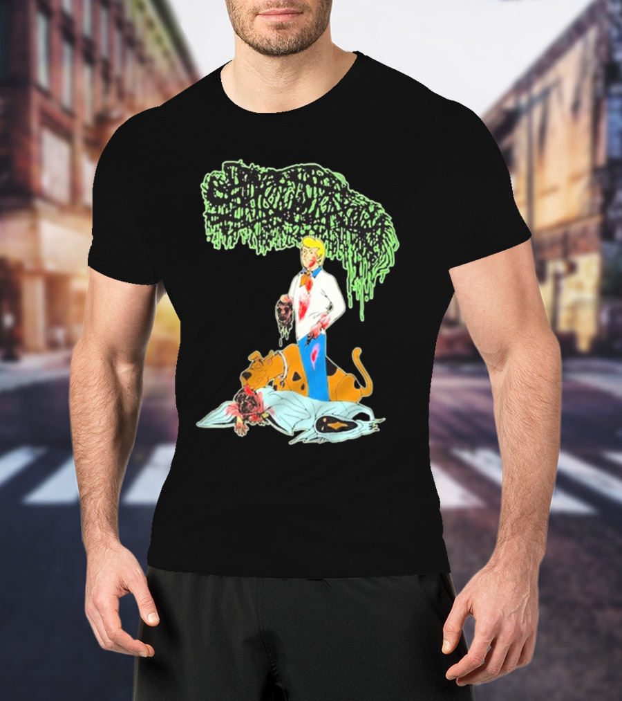 Sanguisugabogg Groovy Horror Parody Fred And Shaggy Scooby-Doo Scene T-Shirt