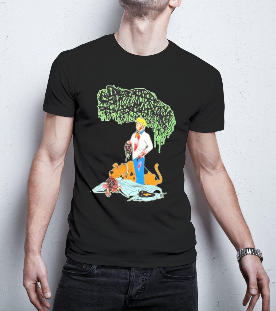 Sanguisugabogg Groovy Horror Parody Fred And Shaggy Scooby-Doo Scene T-Shirt