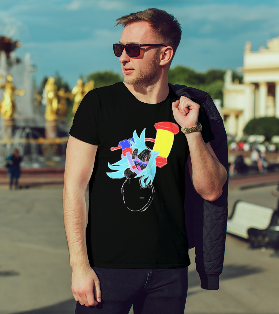 Spud Gun Hammer Time Neon Cartoon Character T-Shirt