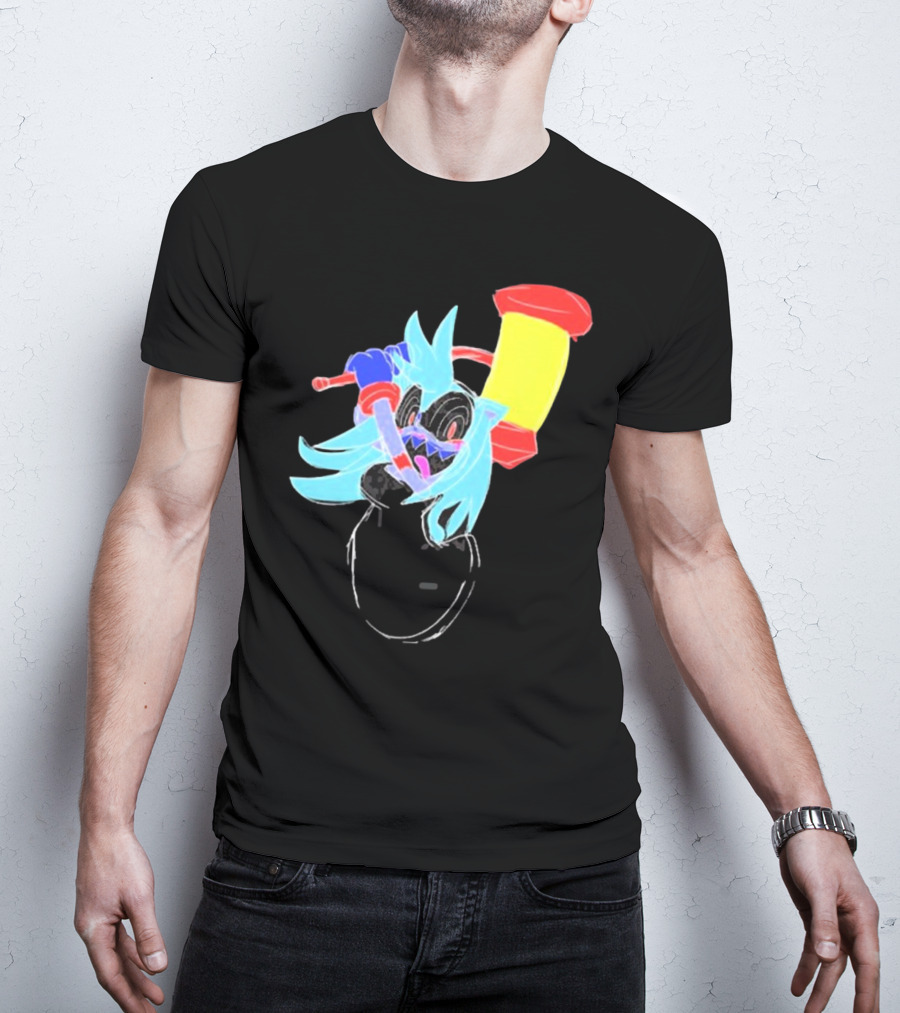 Spud Gun Hammer Time Neon Cartoon Character T-Shirt